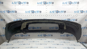 Audi Q7 20-24 black rear bumper lip with chrome moldings, with gray trim, without tow hook cap, scratches