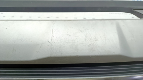 Audi Q7 20-24 black rear bumper lip with chrome moldings, with gray trim, without tow hook cap, scratches