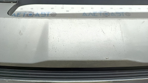 Audi Q7 20-24 black rear bumper lip with chrome moldings, with gray trim, without tow hook cap, scratches