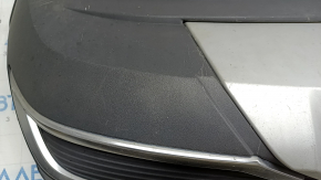 Audi Q7 20-24 black rear bumper lip with chrome moldings, with gray trim, without tow hook cap, scratches