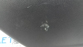 Door trim, rear left, Ford Fusion mk5 17-20, black with black leather insert, wood molding, leather armrest, scratches