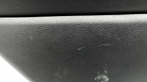 Door trim, rear left, Ford Fusion mk5 17-20, black with black leather insert, wood molding, leather armrest, scratches