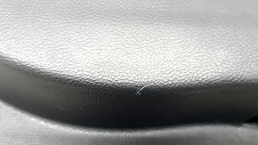 Door trim, rear left, Ford Fusion mk5 17-20, black with black leather insert, wood molding, leather armrest, scratches
