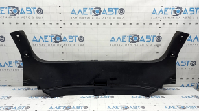 The trunk opening trim for a Toyota Avalon 13-18 is black, worn, the fastener is broken, the plastic has turned white.