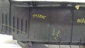 The trunk opening trim for a Toyota Avalon 13-18 is black, worn, the fastener is broken, the plastic has turned white.