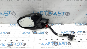 Left side mirror assembly for Ford Fusion mk5 19-20, 14 pins, turn signal, heated, auto-dimming, backlight, BSM, graphite, scratched