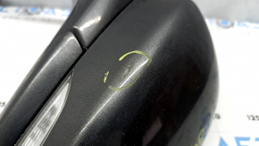 Left side mirror assembly for Ford Fusion mk5 19-20, 14 pins, turn signal, heated, auto-dimming, backlight, BSM, graphite, scratched