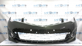 Front bumper, bare, Toyota Avalon 13-15 pre-restoration, red, pressed, scratches, crack in the mount