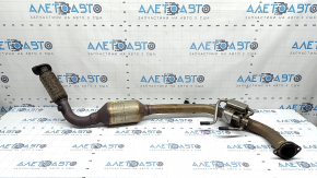 The intake pipe with the catalytic converter of the Toyota Sienna 21-26 is crushed.