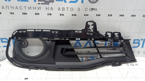 Frame grille fog light right BMW 3 F30 16-18 partially open, with molding