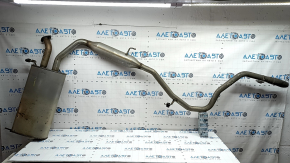 The exhaust pipe, the middle part with the barrel of Toyota Sienna 21-26, is crushed by the resonator.