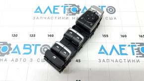 Front left window lift control for Kia K5 21-24 2-door, black with chrome, swollen chrome