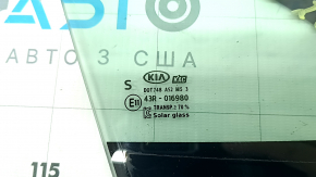 Kia K5 2021-2024 front right triangle door glass