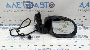 Right side mirror assembly for VW Tiguan 2009-2017, 13 pins, turn signal, heated, backlit, black LC9X, scratches