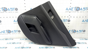 Kia K5 21-24 black rear right door panel, black leather insert and armrest, graphite molding, scratches