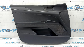 Front left door panel for Kia K5 21-24 black, insert and armrest black leather, graphite molding, worn, scratched, dented