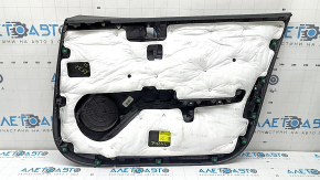 Front left door panel for Kia K5 21-24 black, insert and armrest black leather, graphite molding, worn, scratched, dented