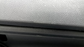 Front left door panel for Kia K5 21-24 black, insert and armrest black leather, graphite molding, worn, scratched, dented