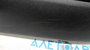 Front left door panel for Kia K5 21-24 black, insert and armrest black leather, graphite molding, worn, scratched, dented