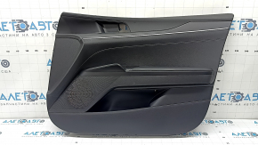 Front right door panel for Kia K5 21-24 black, insert and armrest black leather, graphite molding, bump, scratches, dented fastener
