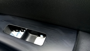 Front right door panel for Kia K5 21-24 black, insert and armrest black leather, graphite molding, bump, scratches, dented fastener