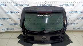 Naked tailgate with glass for VW Tiguan 09-18 black LC9X, with wiper trapezoid and arm, with brake light, faded paint on the spoiler