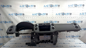 Black dashboard panel without airbag for VW Tiguan 2009-2018, with air vents, dry-cleanable, scratched