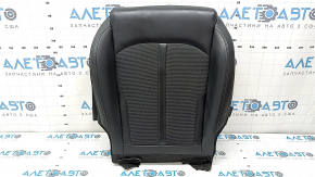 Kia K5 21-23 passenger seat upholstery in black leather and fabric combination