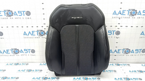 Kia K5 21-23 passenger seat back upholstery, black leather and fabric combination