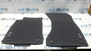 Set of floor mats for Audi A4 B9 17-19 rubber, black