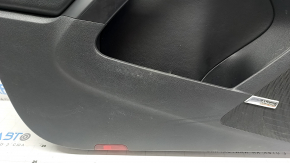 Black front left door panel for a VW Tiguan 09-17, black leather armrest, black leather insert, chrome molding, compatible with Dynaudio speakers, with chrome handle, dry-cleanable, scratches
