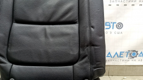 Backrest of the rear row of seats, 2nd row, right, VW Tiguan 09-18, black leather, with frame, dented leather
