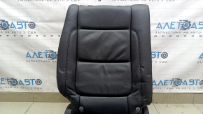 Backrest of the rear row of seats, 2nd row, right, VW Tiguan 09-18, black leather, with frame, dented leather