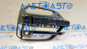Lower grille of the front bumper right BMW X3 G01 18-21 under fog lights and parking sensors, black gloss