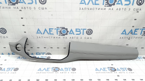 Jeep Compass 22-26 right upper dashboard trim, black leather, white stitching
