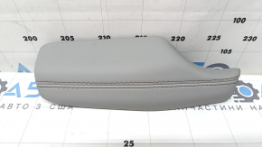 Jeep Compass 22-26 left upper dashboard trim, gray leather, brown stitching, scratch