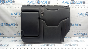 Left rear seat backrest, 2nd row, Jeep Compass 22-26, black leather, brown stitching, with belt, with armrest