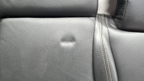 Rear seat cushion, 2nd row, Jeep Compass 22-26, black leather, brown stitching, dent on leather