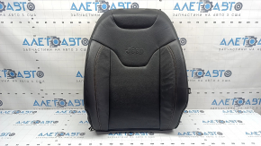 Jeep Compass 22-26 driver's seat back upholstery, black leather, brown stitching, heated