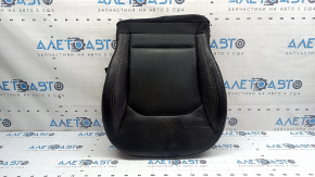 Jeep Compass 22-26 driver's seat cushion cover, black leather, brown stitching, heated