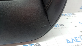 Jeep Compass 22-26 passenger seat cushion upholstery, black leather, brown stitching, heated, dry-cleanable