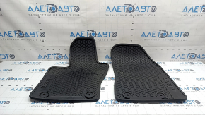 Set of floor mats for Jeep Compass 17-26 black rubber, type 1