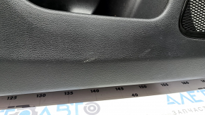 Jeep Compass 22-26 black front left door panel, gray leather insert, with brown stitching, scratches