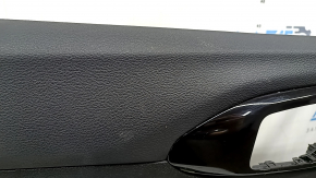 Jeep Compass 22-26 black front left door panel, gray leather insert, with brown stitching, scratches
