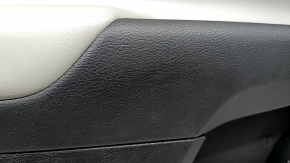 Jeep Compass 22-26 black front left door panel, gray leather insert, with brown stitching, scratches