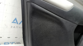 Jeep Compass 22-26 black front left door panel, gray leather insert, with brown stitching, scratches