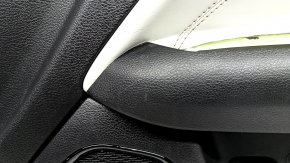 Jeep Compass 22-26 black front right door panel, gray leather insert, with brown stitching, scratches, dents