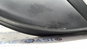 Door trim panel, rear right, Jeep Compass 22-26, black, gray leather insert, with brown stitching, scratches, break, worn