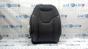 Jeep Compass 22 passenger seat back upholstery, black leather with perforations and brown stitching, heated, shot