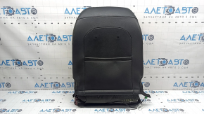 Jeep Compass 22 passenger seat back upholstery, black leather with perforations and brown stitching, heated, shot